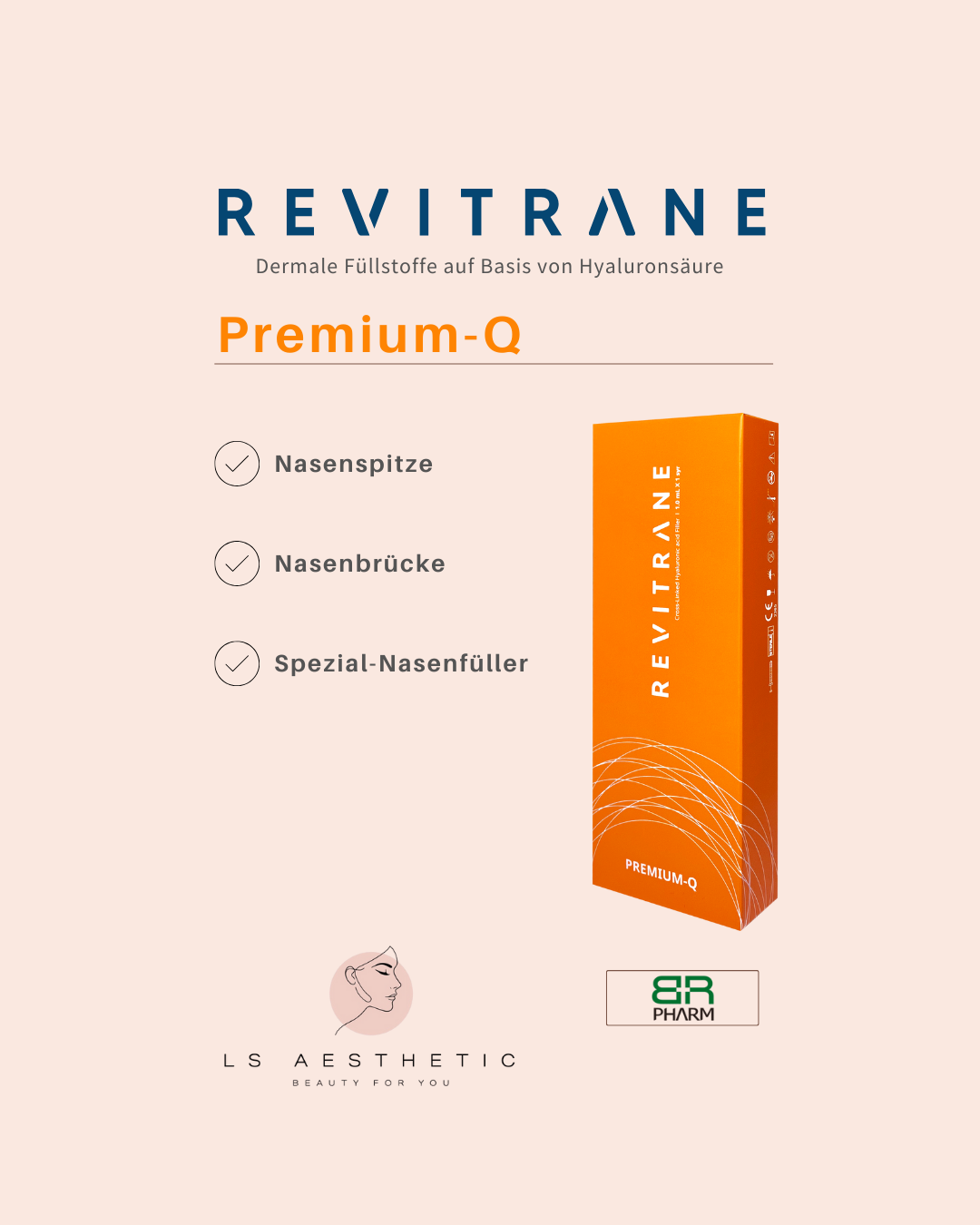 Revitrane Premium-Q Hyaluronsäure-Filler 1ml – Präzise Konturierung & Strukturaufbau | LS Aesthetic