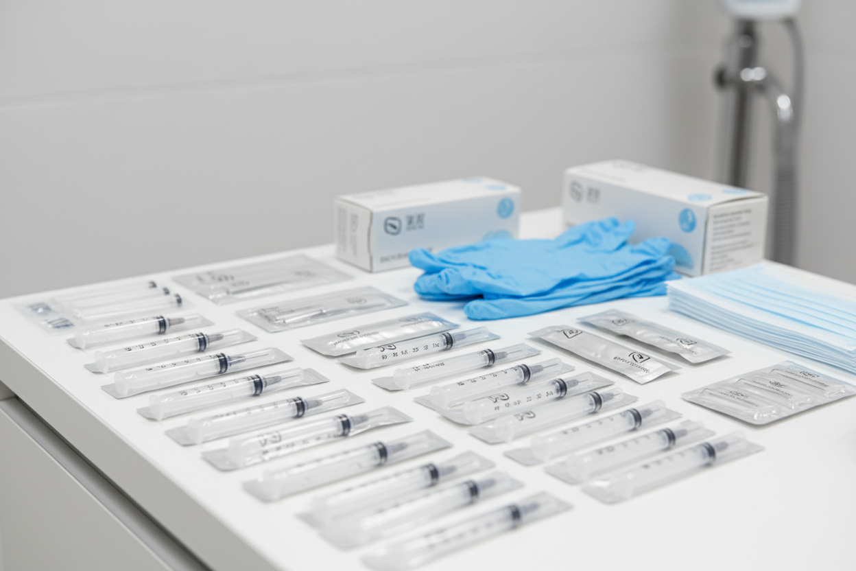 Praxisbedarf für ästhetische Medizin – Kanülen und Spritzen bei LS Aesthetic