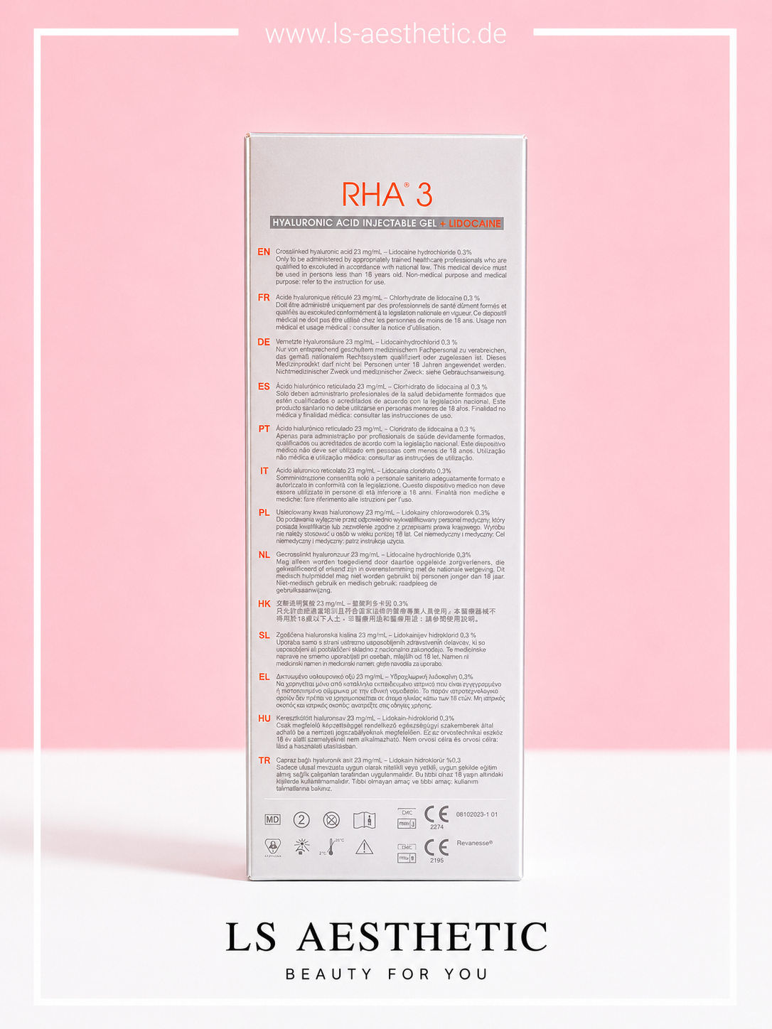 Teosyal RHA 3 PureSense – Made in Switzerland, mit Lidocaine, 2 ml
