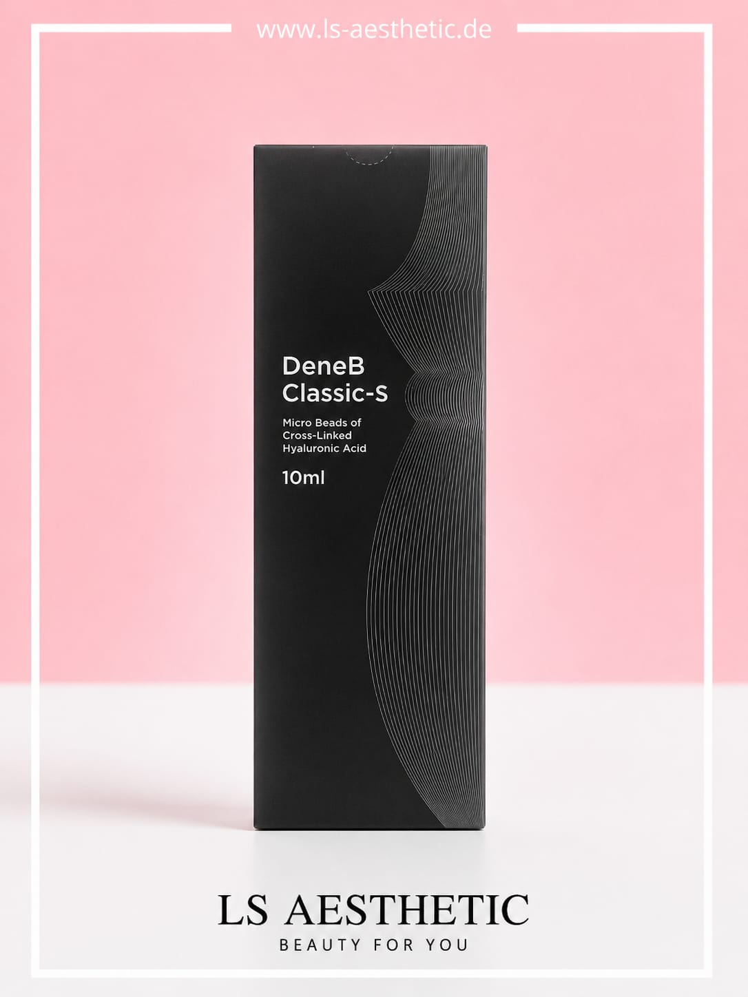 DeneB Classic-S Hyaluronsäure Filler 10 ml – schwarze Verpackung Vorderseite
