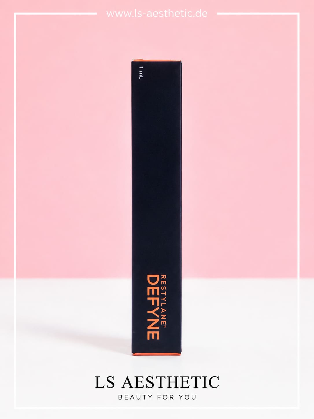 Restylane Defyne Lidocaine 1 ml – Verpackung Seite mit Produktname und 1 ml Füllmenge