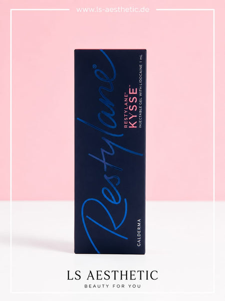Restylane Kysse Lidocaine 1 ml – Verpackung Vorderseite, Injectable Gel with Lidocaine von Galderma