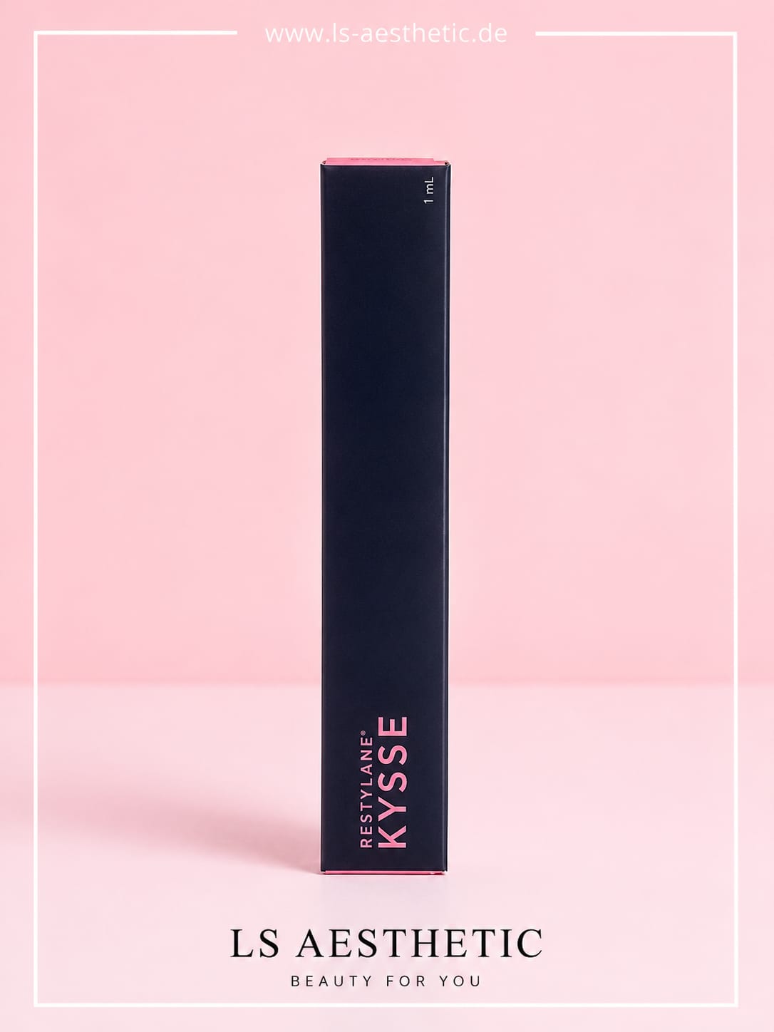Restylane Kysse Lidocaine 1 ml – Verpackung Seite mit Produktname und 1 ml Füllmenge