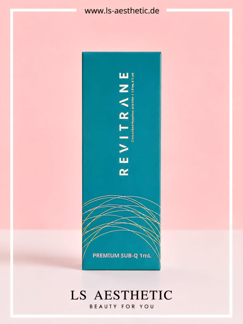 Revitrane Premium Sub-Q – Hyaluronsäure-Filler 1 ml für tiefes Volumen und Gesichtskonturierung, Produktverpackung